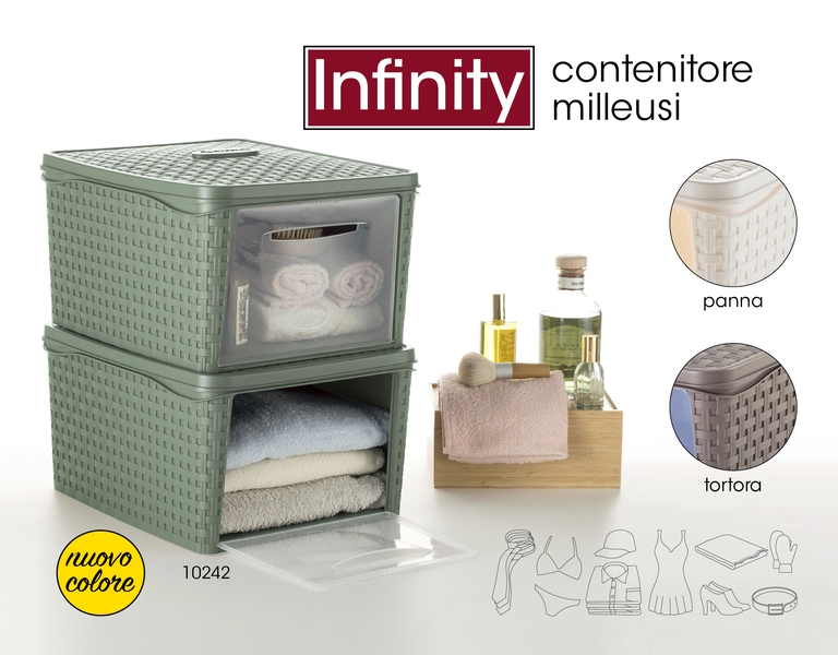 Paniate - Bama Contenitore per Armadio Infinity Box Panna