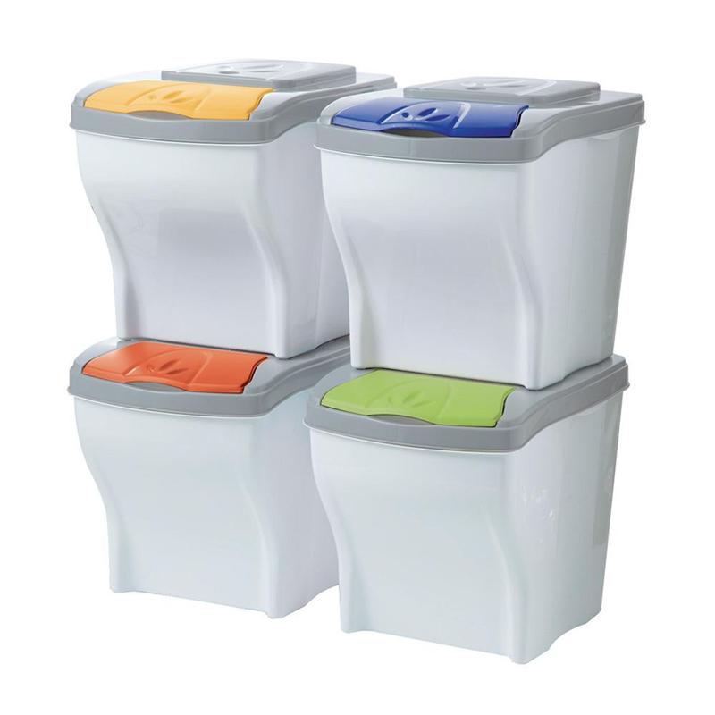 Modular dustbin Poker set 4 x 20 lt