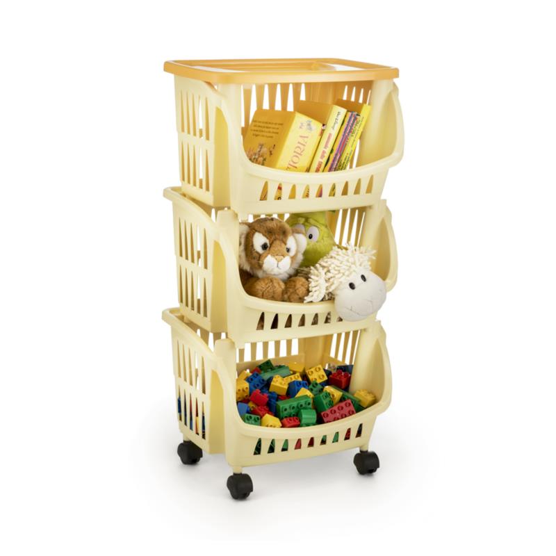 FOLIA TIDY KITCHEN TROLLEY 3 PCS W/WHEELS AND TRAY