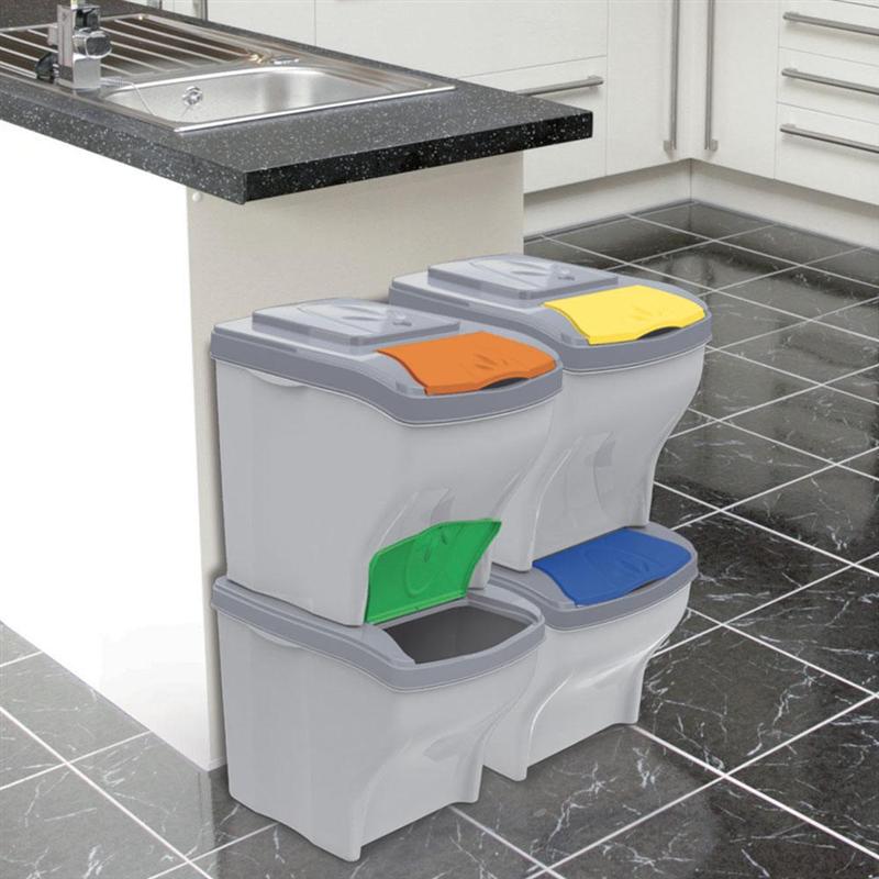 Modular dustbin Poker set 4 x 20 lt