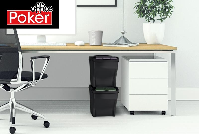 POKER OFFICE SET 2x20Lt DUSTBIN