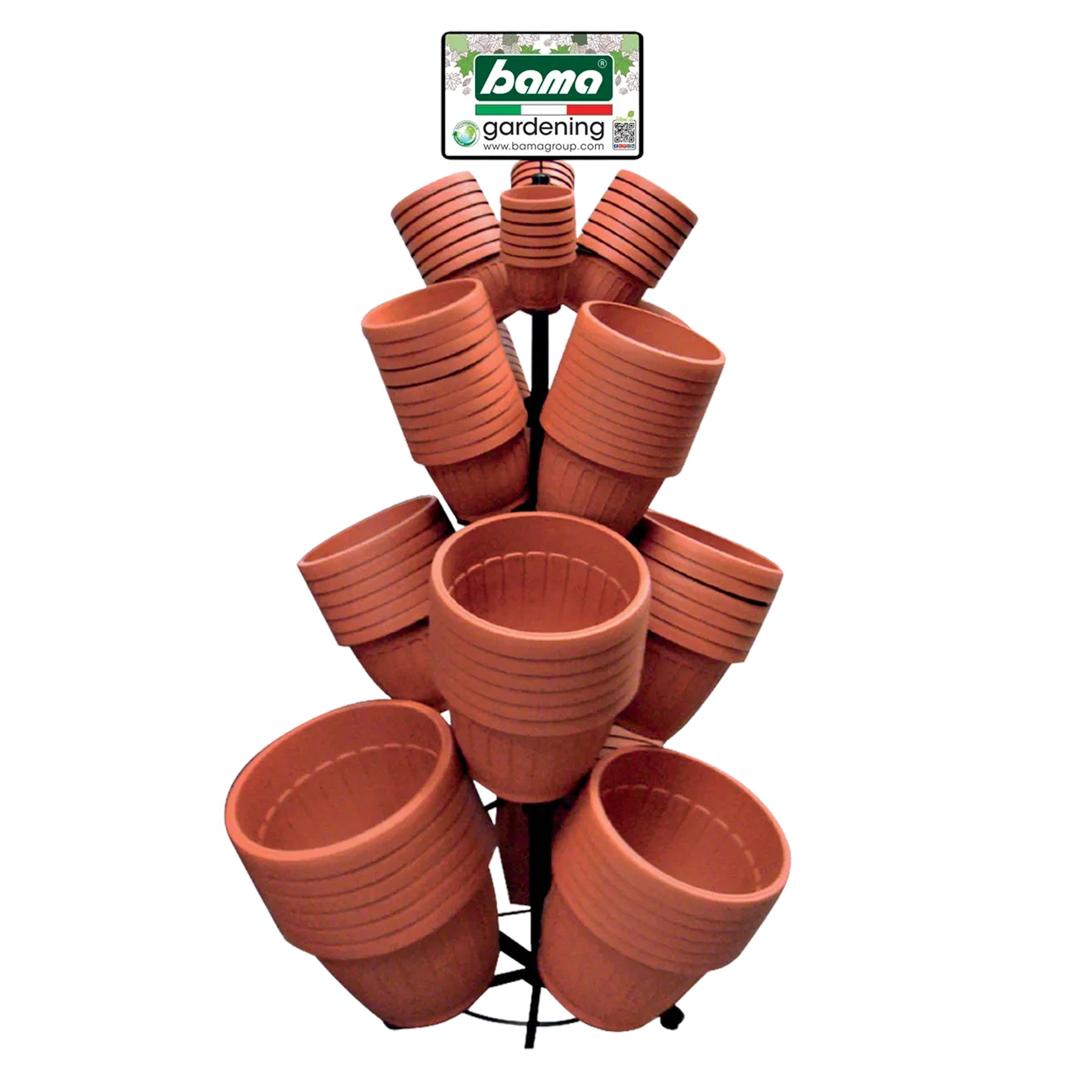 espositore con ruote per vasi