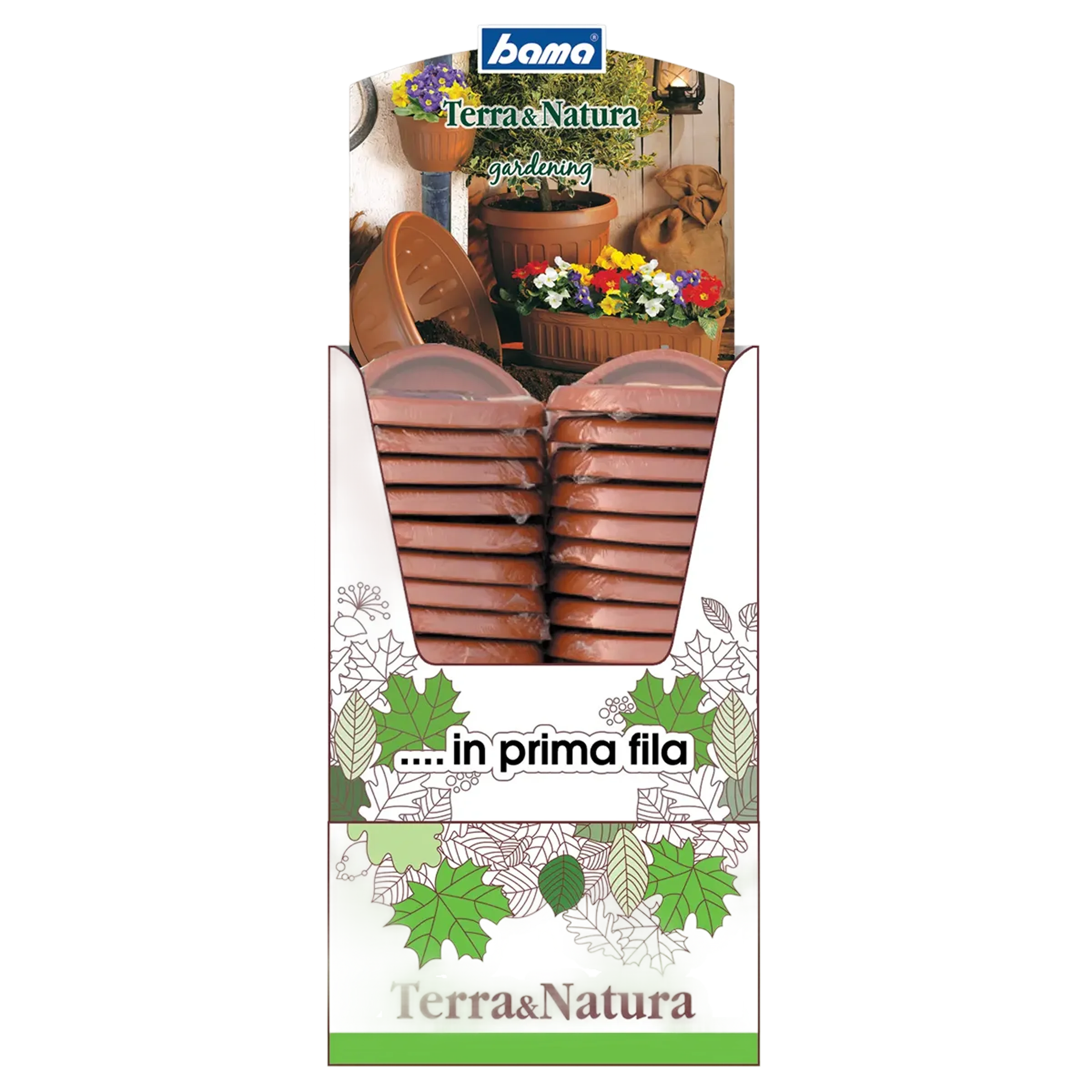 espositore sottovasi rotondi con ruote