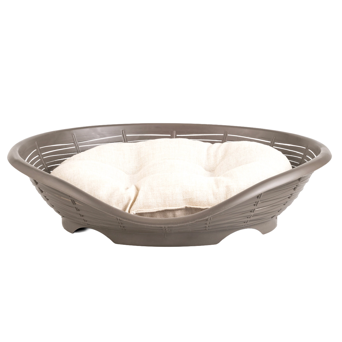 lettino in plastica con cuscino Pasha