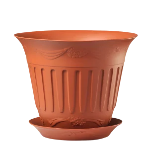 portavaso con sottovaso in plastica Etika