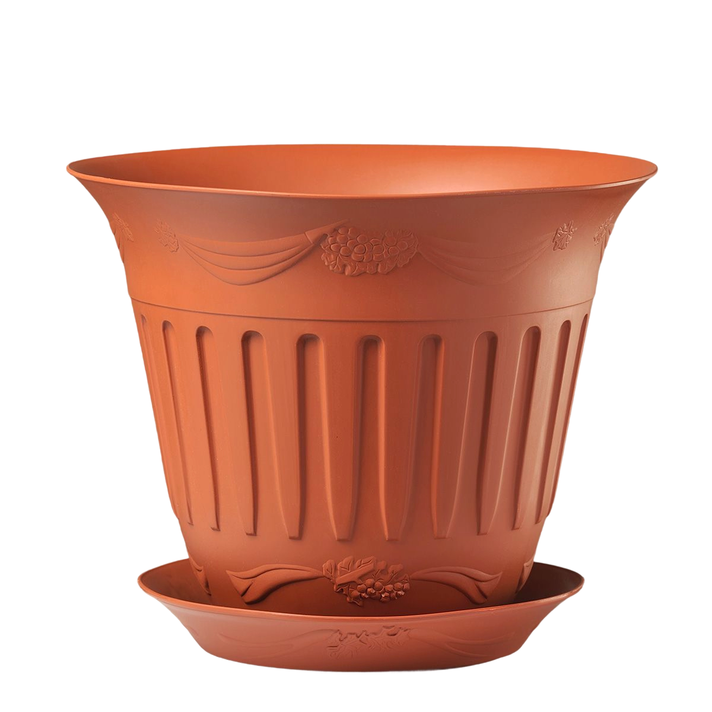 portavaso con sottovaso in plastica Etika