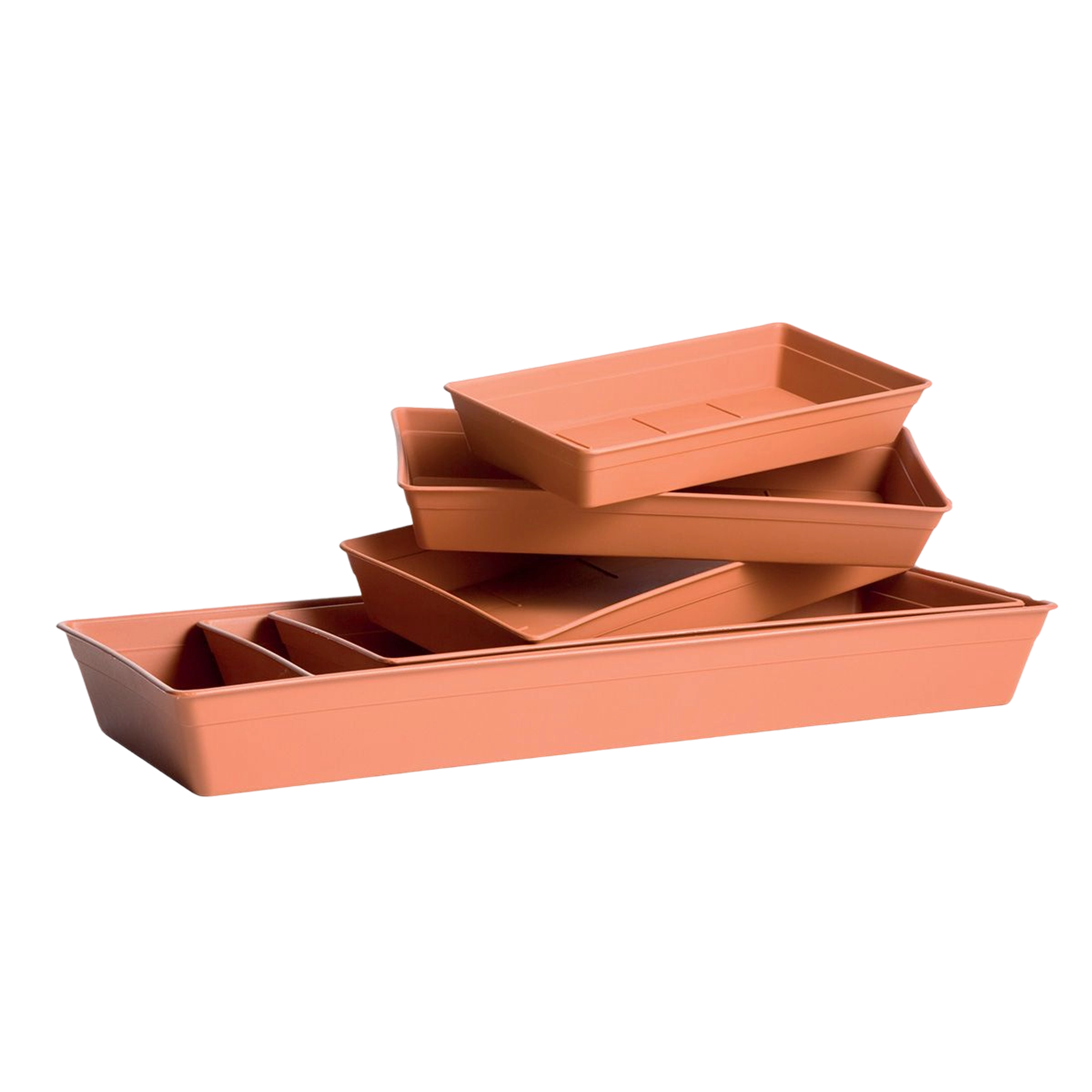 sottovasi rettangolari in plastica