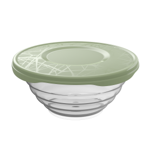 Cover Glass salad bowl with lid